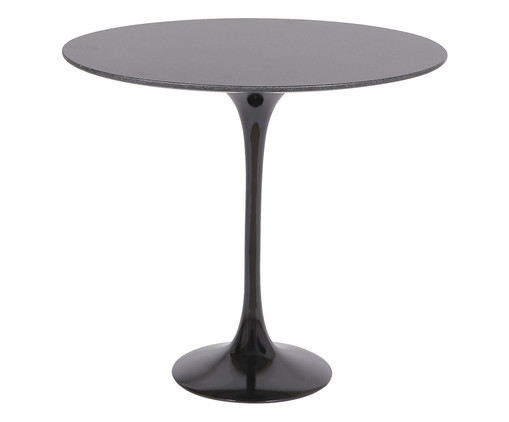 Mesa Saarinen Lateral Oval São Gabriel Base Preta, Preto | WestwingNow