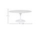 Mesa Saarinen Oval Carrara Base Branca<br />, Branco | WestwingNow