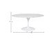 Mesa Saarinen Oval Carrara Base Branca<br />, Branco | WestwingNow
