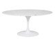Mesa Saarinen Oval Carrara Base Branca<br />, Branco | WestwingNow