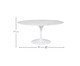 Mesa Saarinen Oval Carrara Base Branca<br />, Branco | WestwingNow