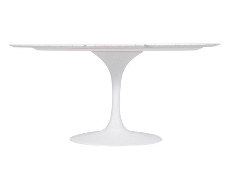Mesa Saarinen Oval Carrara Base Branca<br /> | Westwing