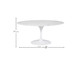 Mesa Saarinen Oval Carrara Base Branca, Branco | WestwingNow