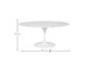 Mesa Saarinen Oval Carrara Base Branca, Branco | WestwingNow