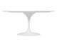 Mesa Saarinen Oval Carrara Base Branca, Branco | WestwingNow