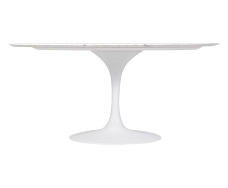 Mesa Saarinen Oval Carrara Base Branca | Westwing