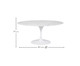 Mesa Saarinen Oval Carrara Base Branca, Branco | WestwingNow