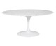 Mesa Saarinen Oval Carrara Base Branca, Branco | WestwingNow