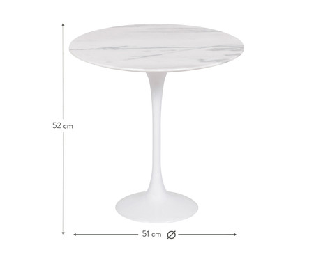 Mesa Saarinen Lateral Espirito Santo Base Branca | WestwingNow