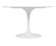 Mesa Saarinen Redonda Espirito Santo Base Branca, Branco | WestwingNow