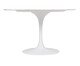 Mesa Saarinen Redonda Espirito Santo Base Branca, Branco | WestwingNow