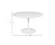 Mesa Saarinen Redonda Espirito Santo Base Branca, Branco | WestwingNow