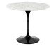 Mesa Saarinen Redonda Carrara Base Preta, Preto | WestwingNow
