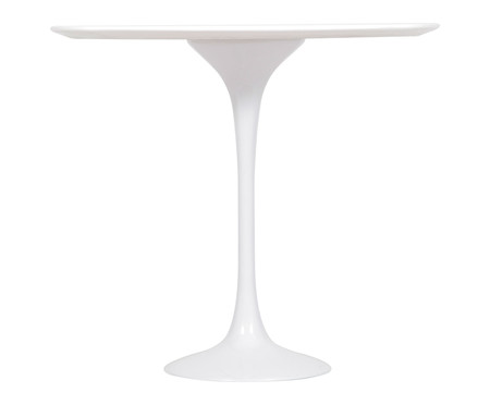 Mesa Saarinen Lateral Oval Nanoglass Base Branca | Westwing