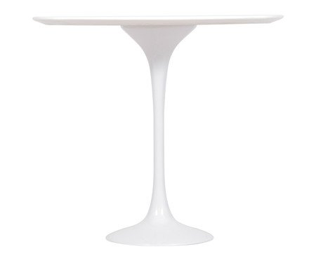 Mesa Saarinen Lateral Oval Nanoglass Base Branca | Westwing
