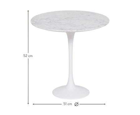 Mesa Saarinen Lateral Carrara Base Branca | Westwing