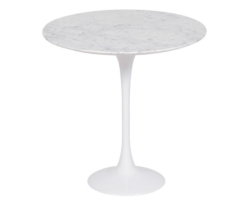 Mesa Saarinen Lateral Carrara Base Branca, Branco | WestwingNow