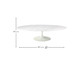 Mesa Saarinen Oval Centro Espirito Santo Base Branca, Branco | WestwingNow