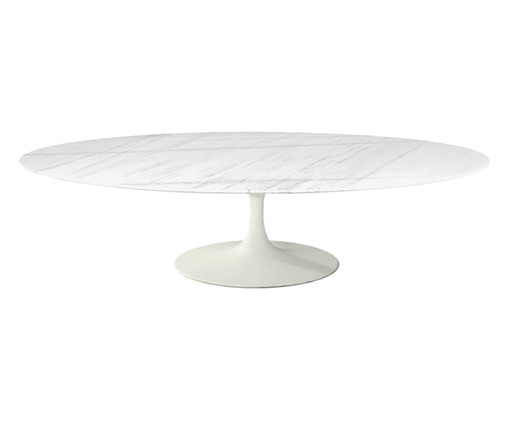 Mesa Saarinen Oval Centro Espirito Santo Base Branca, Branco | WestwingNow