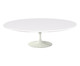 Mesa Saarinen Oval Centro Nanoglass Branca, Branco | WestwingNow