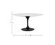Mesa Saarinen Oval Carrara Base Preta, Preto | WestwingNow