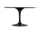 Mesa Saarinen Oval Carrara Base Preta, Preto | WestwingNow