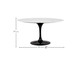 Mesa Saarinen Oval Carrara Base Preta, Preto | WestwingNow