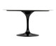 Mesa Saarinen Oval Carrara Base Preta, Preto | WestwingNow