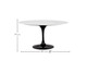 Mesa Saarinen Oval Carrara Base Preta, Preto | WestwingNow