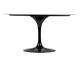 Mesa Saarinen Oval Carrara Base Preta, Preto | WestwingNow