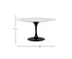 Mesa Saarinen Oval Carrara Base Preta, Preto | WestwingNow