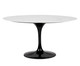 Mesa Saarinen Oval Carrara Base Preta, Preto | WestwingNow