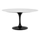 Mesa Saarinen Oval Carrara Base Preta, Preto | WestwingNow