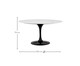 Mesa Saarinen Oval Carrara Base Preta, Preto | WestwingNow