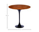 Mesa Saarinen Lateral Oval Pau Ferro Base Preta, Preto | WestwingNow