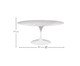 Mesa Saarinen Oval Espirito Santo Base Branca, Branco | WestwingNow