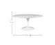 Mesa Saarinen Oval Espirito Santo Base Branca, Branco | WestwingNow