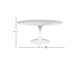 Mesa Saarinen Oval Espirito Santo Base Branca, Branco | WestwingNow