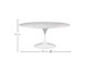 Mesa Saarinen Oval Espirito Santo Base Branca, Branco | WestwingNow