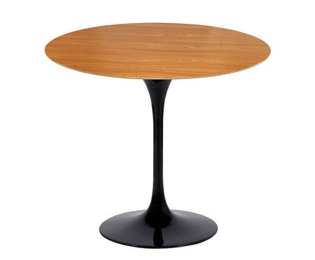 Mesa Saarinen Redonda Freijó Base Preta | Westwing