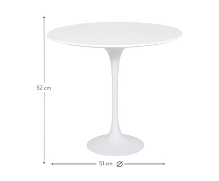 Mesa Saarinen Lateral Nanoglass Base Branca | WestwingNow