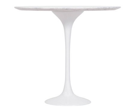 Mesa Saarinen Lateral Oval Carrara Base Branca | Westwing