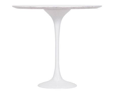 Mesa Saarinen Lateral Oval Carrara Base Branca | Westwing