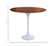 Mesa Saarinen Lateral Oval Imbuia Base Branca, Branco | WestwingNow