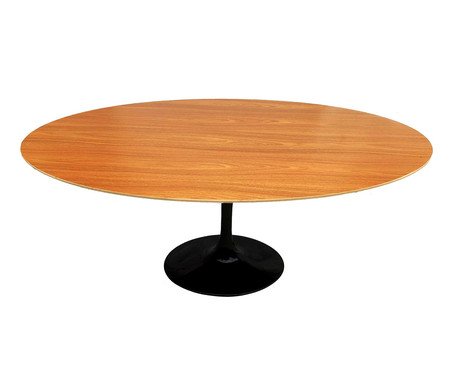 Mesa Saarinen Oval Freijó Base Preta