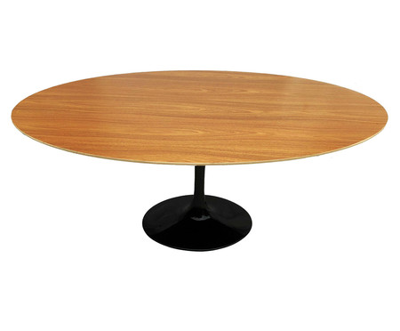 Mesa Saarinen Oval Freijó Base Preta | Westwing