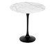 Mesa Saarinen Lateral Oval Carrara Base Preta, Preto | WestwingNow