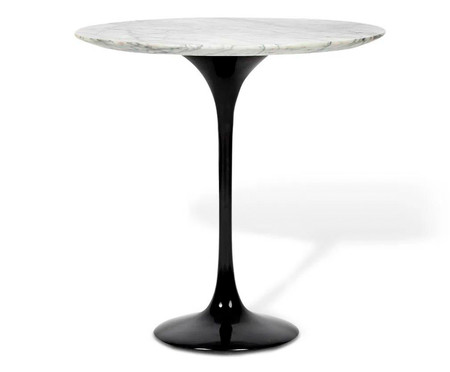 Mesa Saarinen Lateral Oval Carrara Base Preta | Westwing