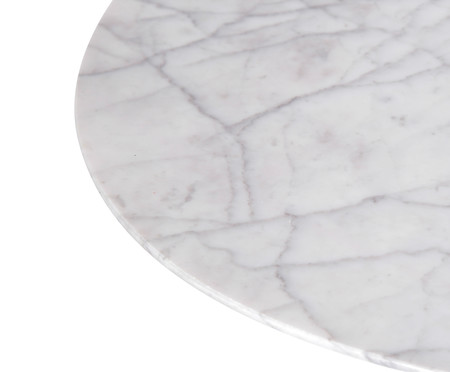 Mesa Saarinen Lateral Oval Carrara Base Preta | WestwingNow