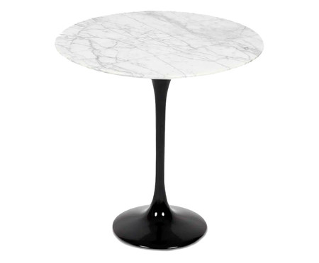 Mesa Saarinen Lateral Oval Carrara Base Preta | Westwing